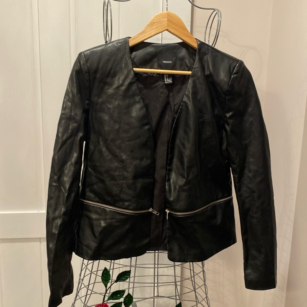 NWOT faux leather jacket